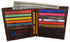 RFID Men's Distress Vintage Leather Men's Slim Hipster Bifold Euro Wallet by Cazoro 612502RHU